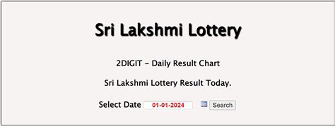shreelaxmilucky result|Sri Lakshmi Lottery Results Today .